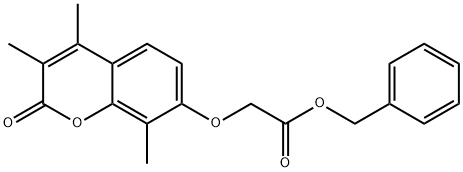 benzyl 2-(3,4,8-trimethyl-2-oxochromen-7-yl)oxyacetate Struktur