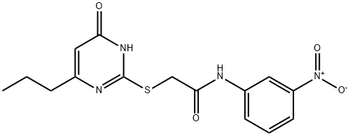 N-(3-nitrophenyl)-2-[(4-oxo-6-propyl-1H-pyrimidin-2-yl)sulfanyl]acetamide Struktur