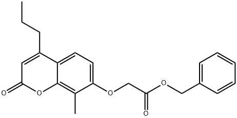 benzyl 2-(8-methyl-2-oxo-4-propylchromen-7-yl)oxyacetate Struktur