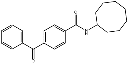 4-benzoyl-N-cyclooctylbenzamide Struktur