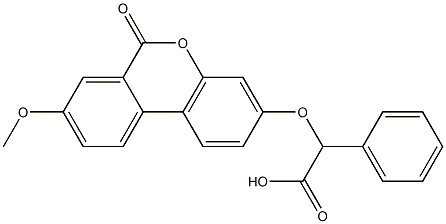 2-(8-methoxy-6-oxobenzo[c]chromen-3-yl)oxy-2-phenylacetic acid Struktur