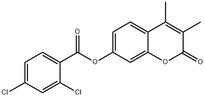 (3,4-dimethyl-2-oxochromen-7-yl) 2,4-dichlorobenzoate Structure