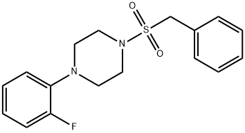 1-benzylsulfonyl-4-(2-fluorophenyl)piperazine Struktur