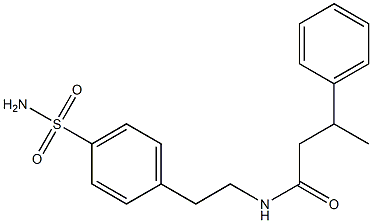 3-phenyl-N-[2-(4-sulfamoylphenyl)ethyl]butanamide Struktur