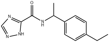 N-[1-(4-ethylphenyl)ethyl]-1H-1,2,4-triazole-5-carboxamide Struktur