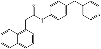 2-naphthalen-1-yl-N-[4-(pyridin-4-ylmethyl)phenyl]acetamide Struktur