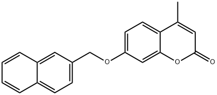 4-methyl-7-(naphthalen-2-ylmethoxy)chromen-2-one Struktur