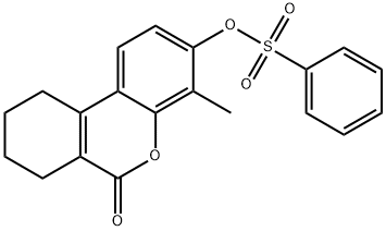 (4-methyl-6-oxo-7,8,9,10-tetrahydrobenzo[c]chromen-3-yl) benzenesulfonate Struktur