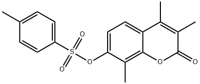 (3,4,8-trimethyl-2-oxochromen-7-yl) 4-methylbenzenesulfonate Struktur