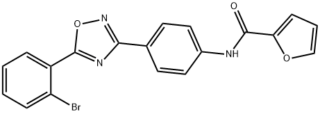 N-[4-[5-(2-bromophenyl)-1,2,4-oxadiazol-3-yl]phenyl]furan-2-carboxamide Structure