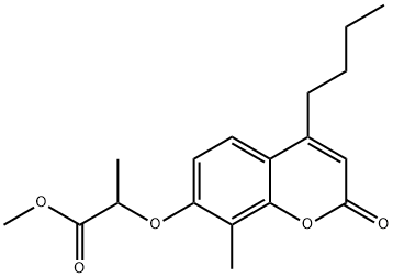 methyl 2-(4-butyl-8-methyl-2-oxochromen-7-yl)oxypropanoate Struktur