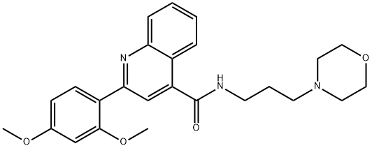 2-(2,4-dimethoxyphenyl)-N-(3-morpholin-4-ylpropyl)quinoline-4-carboxamide Struktur