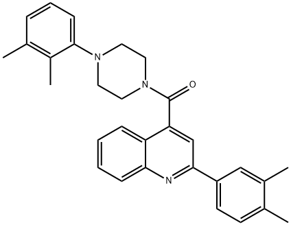 [4-(2,3-dimethylphenyl)piperazin-1-yl]-[2-(3,4-dimethylphenyl)quinolin-4-yl]methanone Struktur