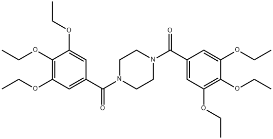 [4-(3,4,5-triethoxybenzoyl)piperazin-1-yl]-(3,4,5-triethoxyphenyl)methanone Struktur