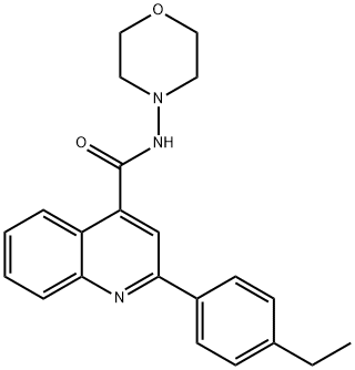 2-(4-ethylphenyl)-N-morpholin-4-ylquinoline-4-carboxamide Struktur