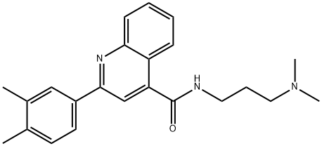 N-[3-(dimethylamino)propyl]-2-(3,4-dimethylphenyl)quinoline-4-carboxamide Struktur