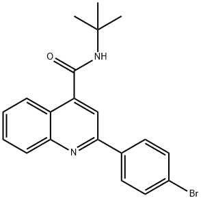 2-(4-bromophenyl)-N-tert-butylquinoline-4-carboxamide Struktur