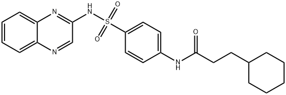 3-cyclohexyl-N-[4-(quinoxalin-2-ylsulfamoyl)phenyl]propanamide Struktur