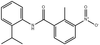 2-methyl-3-nitro-N-(2-propan-2-ylphenyl)benzamide Struktur