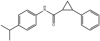 2-phenyl-N-(4-propan-2-ylphenyl)cyclopropane-1-carboxamide Struktur