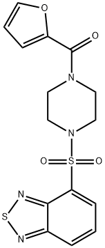 [4-(2,1,3-benzothiadiazol-4-ylsulfonyl)piperazin-1-yl]-(furan-2-yl)methanone Struktur