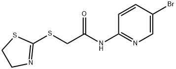 N-(5-bromopyridin-2-yl)-2-(4,5-dihydro-1,3-thiazol-2-ylsulfanyl)acetamide Struktur