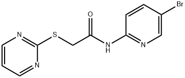 N-(5-bromopyridin-2-yl)-2-pyrimidin-2-ylsulfanylacetamide Struktur