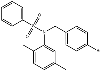 N-[(4-bromophenyl)methyl]-N-(2,5-dimethylphenyl)benzenesulfonamide Struktur