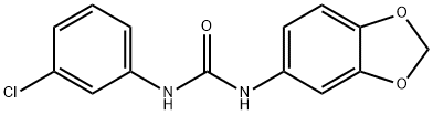 1-(1,3-benzodioxol-5-yl)-3-(3-chlorophenyl)urea Struktur