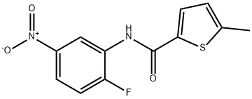 N-(2-fluoro-5-nitrophenyl)-5-methylthiophene-2-carboxamide Struktur