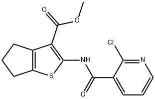 methyl 2-[(2-chloropyridine-3-carbonyl)amino]-5,6-dihydro-4H-cyclopenta[b]thiophene-3-carboxylate Struktur