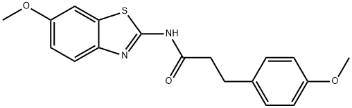 N-(6-methoxy-1,3-benzothiazol-2-yl)-3-(4-methoxyphenyl)propanamide Struktur