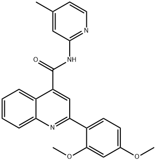 2-(2,4-dimethoxyphenyl)-N-(4-methylpyridin-2-yl)quinoline-4-carboxamide Struktur