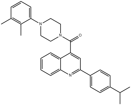 [4-(2,3-dimethylphenyl)piperazin-1-yl]-[2-(4-propan-2-ylphenyl)quinolin-4-yl]methanone Struktur