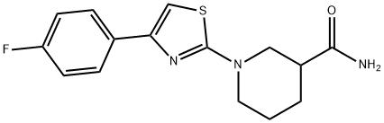 1-[4-(4-fluorophenyl)-1,3-thiazol-2-yl]piperidine-3-carboxamide Struktur