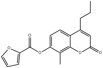 (8-methyl-2-oxo-4-propylchromen-7-yl) furan-2-carboxylate Struktur