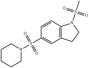 1-methylsulfonyl-5-piperidin-1-ylsulfonyl-2,3-dihydroindole Struktur