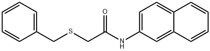 2-benzylsulfanyl-N-naphthalen-2-ylacetamide Struktur