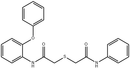 2-[2-oxo-2-(2-phenoxyanilino)ethyl]sulfanyl-N-phenylacetamide Struktur