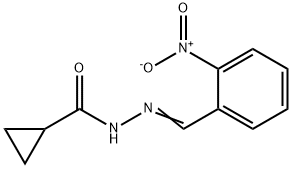 N-[(E)-(2-nitrophenyl)methylideneamino]cyclopropanecarboxamide Struktur