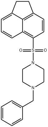 1-benzyl-4-(1,2-dihydroacenaphthylen-5-ylsulfonyl)piperazine Struktur