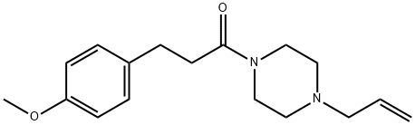 3-(4-methoxyphenyl)-1-(4-prop-2-enylpiperazin-1-yl)propan-1-one Struktur