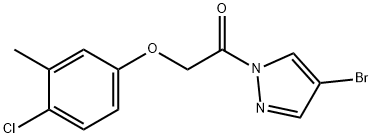 1-(4-bromopyrazol-1-yl)-2-(4-chloro-3-methylphenoxy)ethanone Struktur