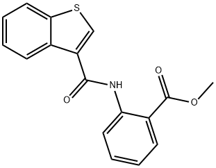 methyl 2-(1-benzothiophene-3-carbonylamino)benzoate Struktur