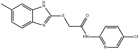 N-(5-chloropyridin-2-yl)-2-[(6-methyl-1H-benzimidazol-2-yl)sulfanyl]acetamide Struktur