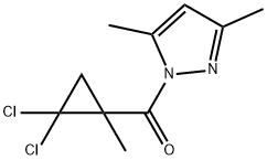 (2,2-dichloro-1-methylcyclopropyl)-(3,5-dimethylpyrazol-1-yl)methanone Struktur