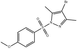 4-bromo-1-(4-methoxyphenyl)sulfonyl-3,5-dimethylpyrazole Struktur