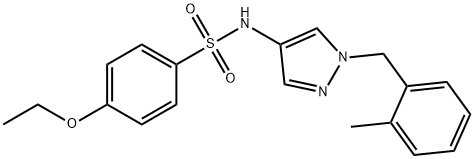 4-ethoxy-N-[1-[(2-methylphenyl)methyl]pyrazol-4-yl]benzenesulfonamide Struktur