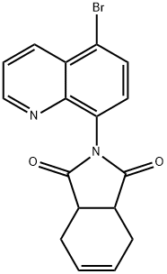 2-(5-bromoquinolin-8-yl)-3a,4,7,7a-tetrahydroisoindole-1,3-dione Struktur