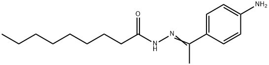 N-[(E)-1-(4-aminophenyl)ethylideneamino]nonanamide Struktur